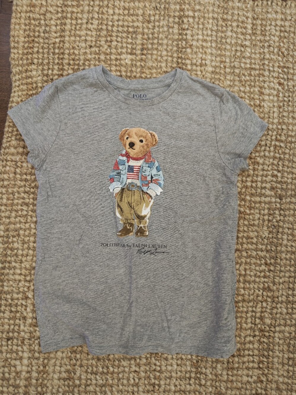 Polo by Ralph Lauren Heather Gray Teddy Bear Graphic Tee